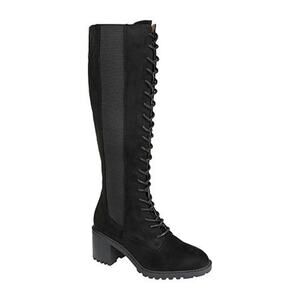 Taupe  Journee Collection Women's Jenicca Lace Up Boots Size 6.5 Black NWT